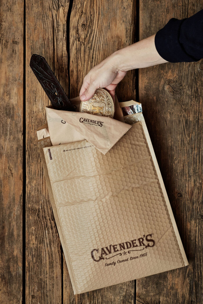 Cavender's bubble mailer