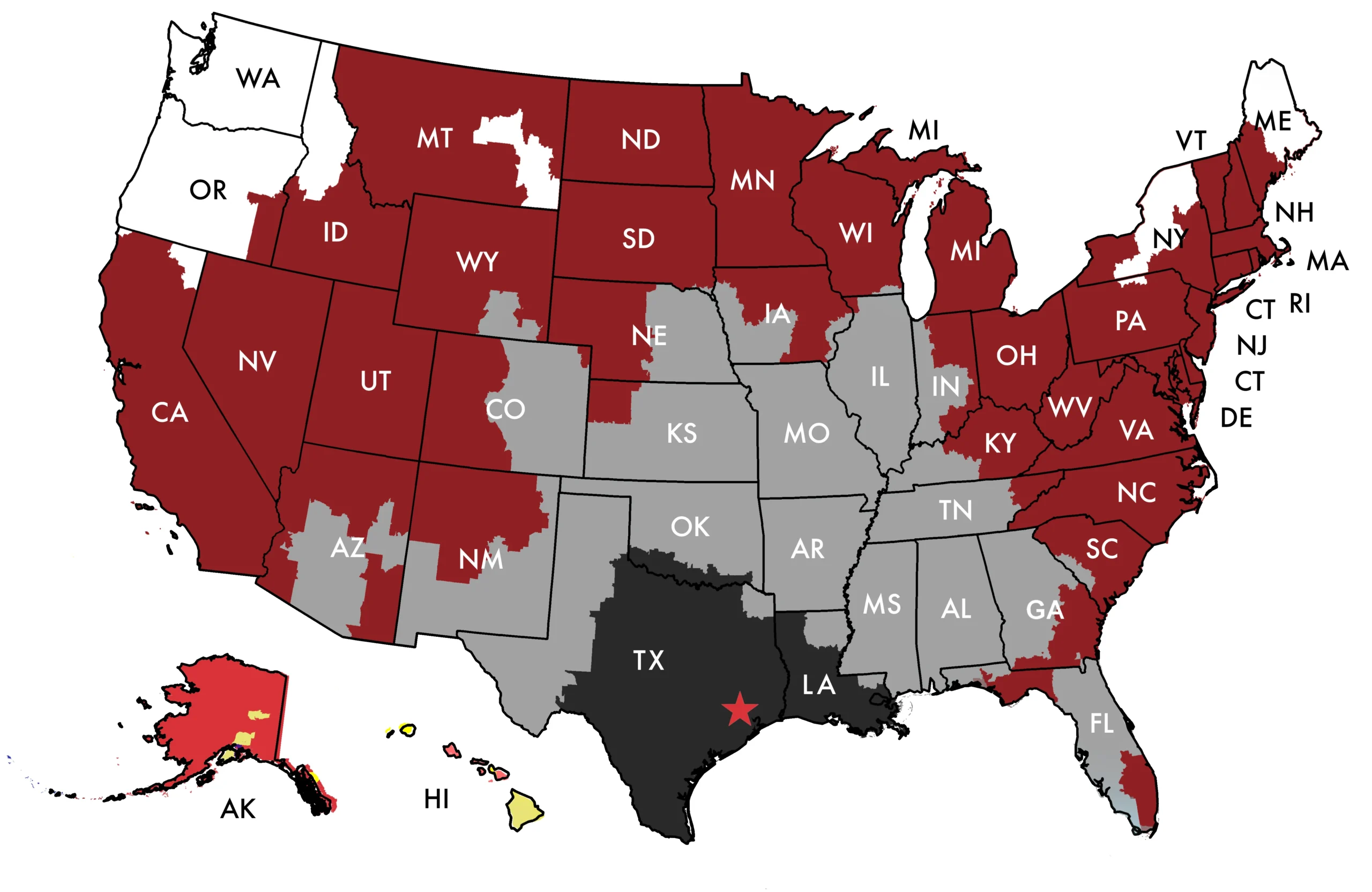 Map of United States