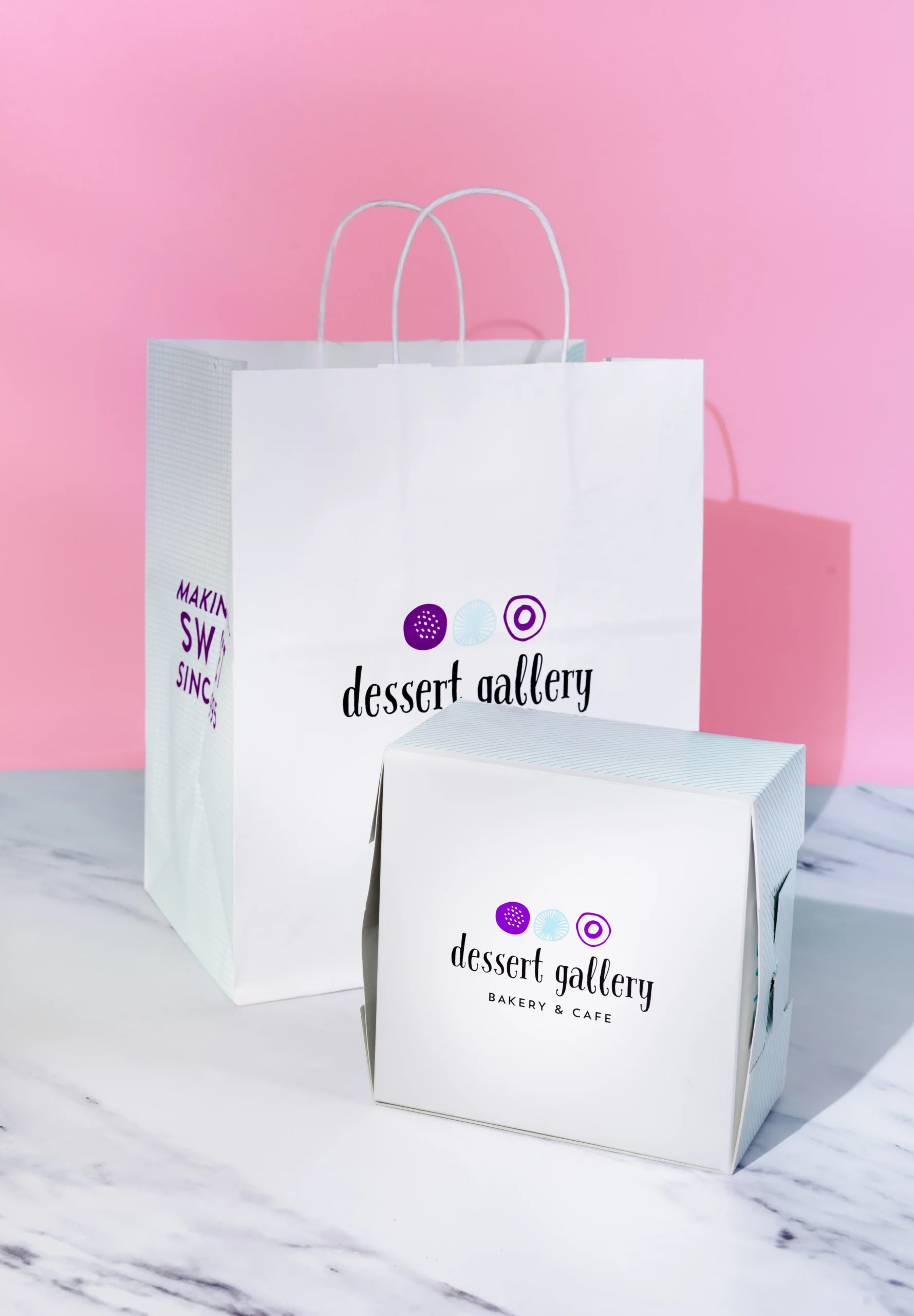 Dessert Gallery Restaurant Food Packaging Box and Paper Bag